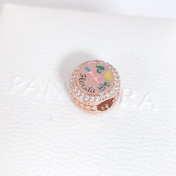 Pandora Beach Flamingo Florida Exclusive Bead Charm Rose Gold Plated with box - Picture 10 of 10